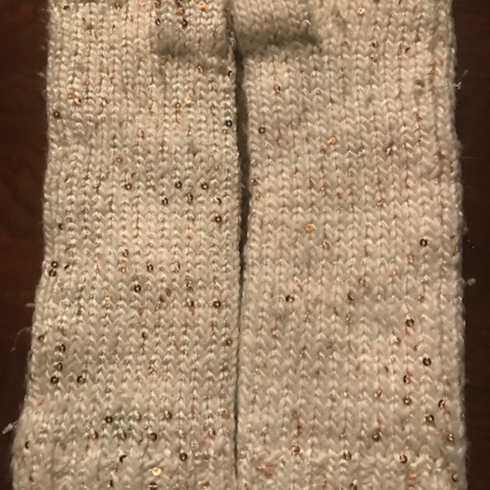 Calvin Klein Hand Warmers with Gold Sequence - Picture 3 of 5